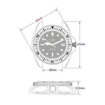 Scheda Tecnica Orologio HGP Subacqueo Automatico Diver 200 M