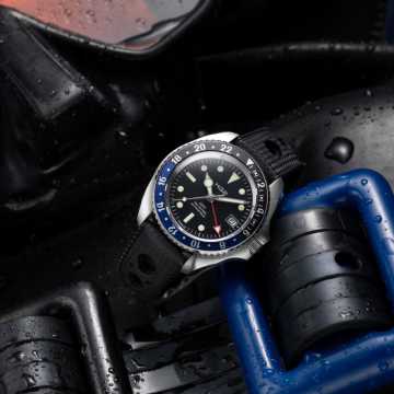 Foto Cassa Orologio HGP Diver GMT 200M Automatico Gomma Batman
