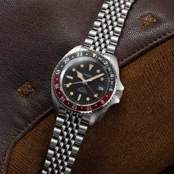 Foto Quadrante Orologio HGP Diver GMT 200M Automatico Coke