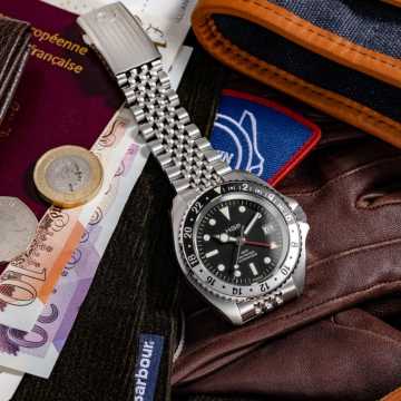 Foto Profilo Orologio HGP Diver GMT 200M Automatico Vintage