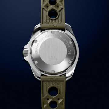 Foto Fondello Orologio HGP Diver GMT 200M Automatico Gomma Vintage