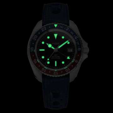Foto Lume Orologio HGP Diver GMT 200M Automatico Gomma Pepsi
