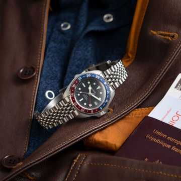 Foto Cassa Orologio HGP Diver GMT 200M Automatico Pepsi