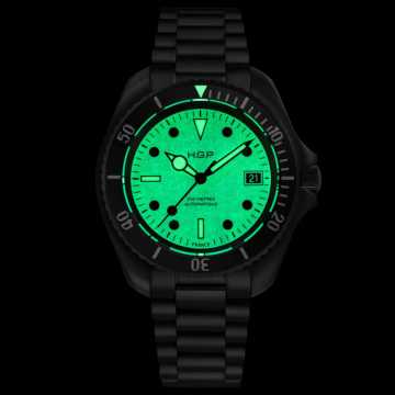 Foto Quadrante Orologio HGP Subacqueo Automatico Night Diver 200 M Full Lume