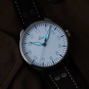 Foto Luminescenza Foto Cassa Orologio Laco Pilot Watches Basic Augsburg Polar 42 