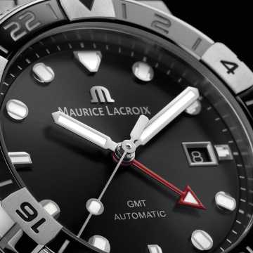 Foto Zoom Quadrante Orologio Maurice Lacroix Aikon Venturer GMT 43mm AI6158+SS00F-330-A