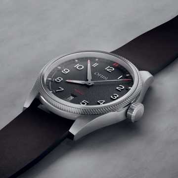 Foto Cassa Orologio Oris ProPilot Date Nero Pelle