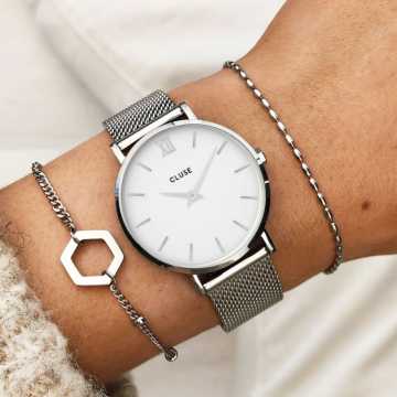 Foto Polso Orologio Cluse Minuit Mesh CW0101203002
