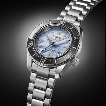 Foto Cassa Orologio Seiko Prospex Glacier Blue GMT SPB385J1