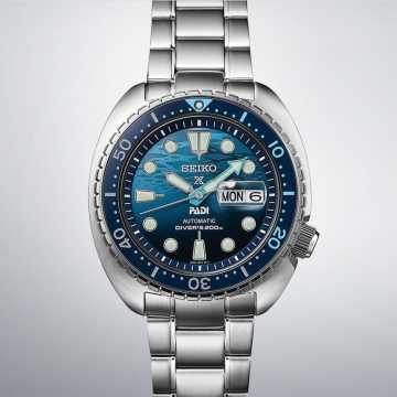 Foto Quadrante Orologio Seiko Prospex Great Blue Turtle SRPK01K1