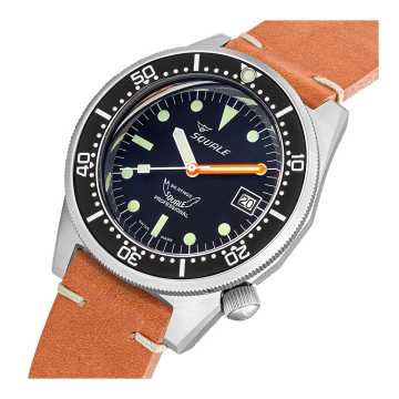 Foto Quadrante Squale Orologio 1521 Black Blasted Leather 