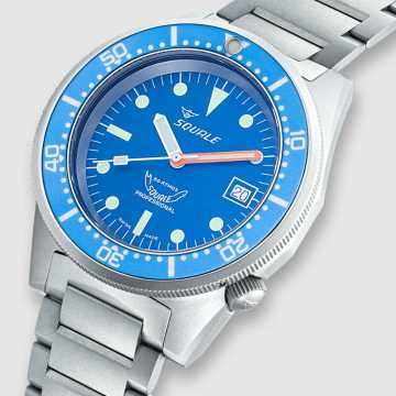 Foto Quadrante Orologio Squale 1521 Blue Blasted Bracelet