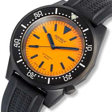 Foto Quadrante Orologio Squale 1521 Full Luminous Orange Militaire
