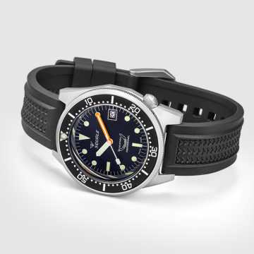 Foto Profilo Orologio Squale 1521 Black Blasted Rubber 