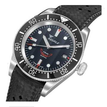 Foto Cassa Orologio Squale 1545 Black Rubber
