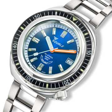 Foto Quadrante Orologio Squale 2001 Reverse Sunray blue 2001BKBL.AC