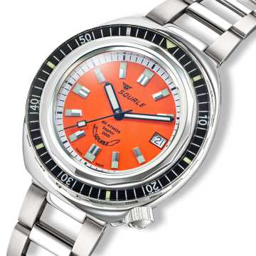 Foto Quadrante Orologio Squale 2001 Reverse Orange 2001BKOR.AC