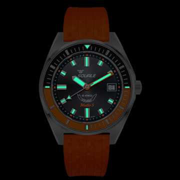 Foto Lume Orologio Squale Matic S Orange Mosaic