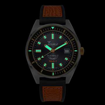 Foto Lume Orologio Squale Matic S Two Tone Hydroleather