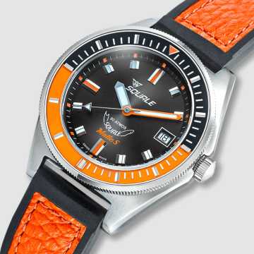 Foto Quadrante Orologio Squale Matic S Orange Hydroleather