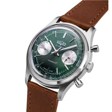 Foto Cassa Orologio Vulcain Chronograph Green 38MM