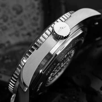 Foto Cassa Orologio Vulcain Skindiver Black Cinturino in Gomma