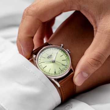 Foto Cassa Orologio Vulcain Cricket President 39 mm Pistacchio