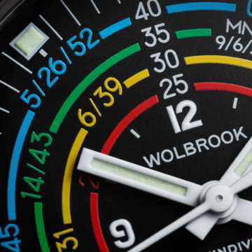 Foto Quadrante Orologio Wolbrook Skindiver Decompression Automatic 24-SDA-001-RB1-YEL