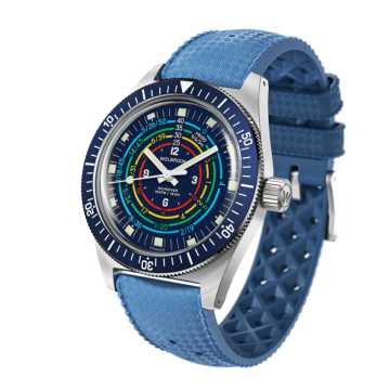 Foto Quadrante Orologio Wolbrook Skindiver Decompression Automatic 25-SDA-004-RB1-BLE