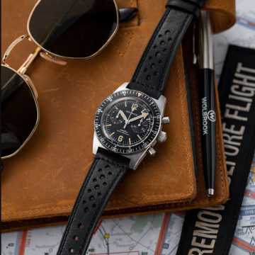 Foto Profilo Orologio Wolbrook JetFlyer Automatic Chronograph Quadrante Nero Vintage