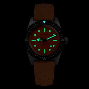Foto Lume Orologio Wolbrook Skindiver 38 mm 25-SA38-006-RB1-ORA-STL-LE1