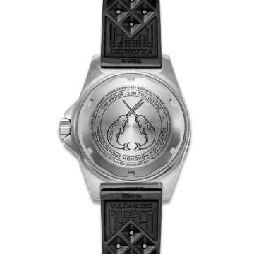 Foto Fondello Orologio Wolbrook Skindiver II Automatic Dive White Lum Black Dial B