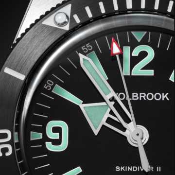 Foto Quadrante Orologio Wolbrook Skindiver II Automatic Dive Black