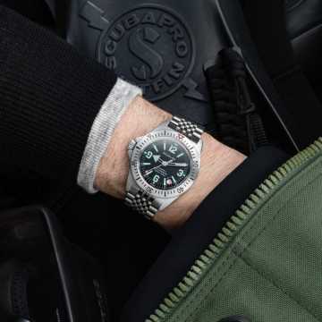 Foto Profilo Orologio Skindiver II Professional Diving Green Lume