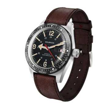 Foto Cassa Orologio Wolbrook Skindiver WT Automatic Black Bezel Vintage Lume