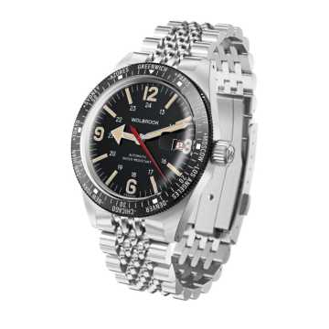 Foto Cassa Orologio Wolbrook Skindiver WT Automatic S Black Bezel Vintage Lume