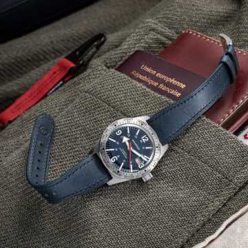 Foto Profilo Orologio Wolbrook Skindiver WT Automatic Blue Leather Strap