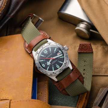 Foto Quadrante Orologio Skindiver WT Professional Tool-Watch Lum Verde