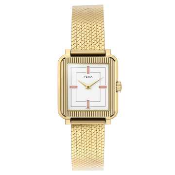 Foto Maglia Milanese Orologio Yema Gold White YMHF1587-1BM