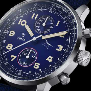 Foto Quadrante Orologio Yema Flygraf Bi-Compax French Air Force YMHF1582AA-GG