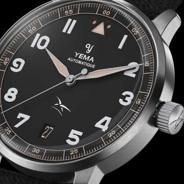 Foto Quadrante Orologio Yema Fligraf Flieger French Air Force Black