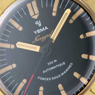 Foto Quadrante Orologio Yema Navygraf Forces Sous-Marines Fost Bronze