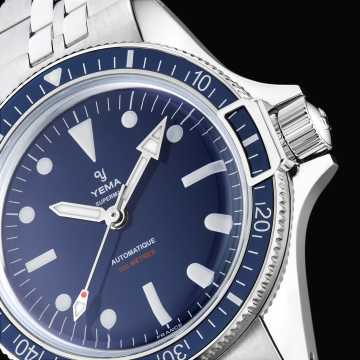 Foto Quadrante Orologio Yema Superman 500 Mysterious Blue
