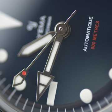 Foto Quadrante Orologio Yema Superman 500 Mysterious Blue Tropic