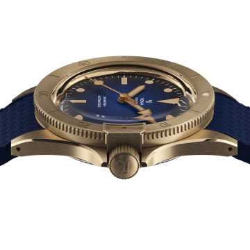 Foto Profilo Cassa Orologio Yema Superman Bronze 39mm Blue Limited Edition