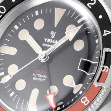Foto Quadrante Orologio Yema Superman Worldtime GMT Coke YGMT21B39-CMS