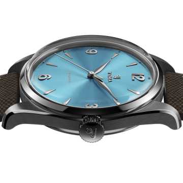 Foto Profilo Cassa Orologio Yema Classic Light Blue Steel