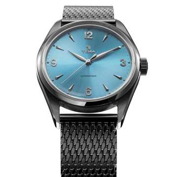 Foto Quadrante Orologio Yema Classic Light Blue Steel