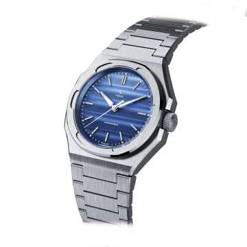 Foto Quadrante Orologio Yema Wristmaster Traveller Blue