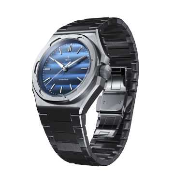 Foto Profilo Orologio Yema Wristmaster Traveller Blue